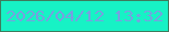 文字の大きさ：3、枠の色：3e7b5d、背景の色：17f2c5、文字の色：77a0e0 無料ブログパーツのブログ時計