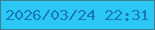 文字の大きさ：1、枠の色：3e7d8d、背景の色：2cc8f5、文字の色：1879b5 無料ブログパーツのブログ時計
