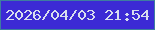 文字の大きさ：1、枠の色：3e7da0、背景の色：3c2ad5、文字の色：d8ddee 無料ブログパーツのブログ時計