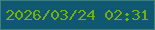 文字の大きさ：2、枠の色：3e7f7b、背景の色：105771、文字の色：76af13 無料ブログパーツのブログ時計