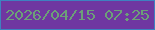 文字の大きさ：4、枠の色：3e81c0、背景の色：6f37a1、文字の色：6ca078 無料ブログパーツのブログ時計