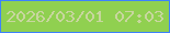 文字の大きさ：2、枠の色：3e82fc、背景の色：90d050、文字の色：c8d69f 無料ブログパーツのブログ時計