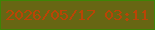 文字の大きさ：3、枠の色：3e8406、背景の色：676613、文字の色：ba4405 無料ブログパーツのブログ時計