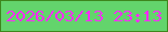 文字の大きさ：3、枠の色：3e861d、背景の色：63d46c、文字の色：fd2bf8 無料ブログパーツのブログ時計