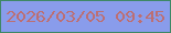 文字の大きさ：2、枠の色：3e8866、背景の色：899ceb、文字の色：bc6f73 無料ブログパーツのブログ時計
