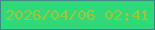 文字の大きさ：3、枠の色：3e8986、背景の色：30d879、文字の色：9cc73b 無料ブログパーツのブログ時計
