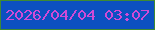 文字の大きさ：4、枠の色：3e8a33、背景の色：0c50c1、文字の色：d04bd6 無料ブログパーツのブログ時計