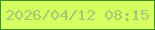 文字の大きさ：3、枠の色：3e8f24、背景の色：d6ff61、文字の色：a0c973 無料ブログパーツのブログ時計