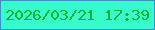 文字の大きさ：5、枠の色：3e8fc5、背景の色：38fbcd、文字の色：14b225 無料ブログパーツのブログ時計