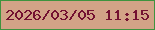 文字の大きさ：2、枠の色：3e933e、背景の色：d2a387、文字の色：731131 無料ブログパーツのブログ時計