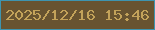文字の大きさ：5、枠の色：3e94af、背景の色：685330、文字の色：c3a25a 無料ブログパーツのブログ時計