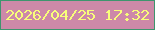 文字の大きさ：4、枠の色：3e956e、背景の色：cd89a8、文字の色：f8fe7a 無料ブログパーツのブログ時計