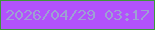 文字の大きさ：4、枠の色：3e973b、背景の色：b252fc、文字の色：9da1d3 無料ブログパーツのブログ時計