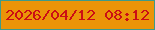 文字の大きさ：2、枠の色：3e9a89、背景の色：eb9408、文字の色：cb0e15 無料ブログパーツのブログ時計