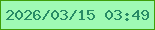文字の大きさ：4、枠の色：3e9e0a、背景の色：9ff9b5、文字の色：288b65 無料ブログパーツのブログ時計