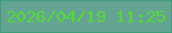 文字の大きさ：3、枠の色：3e9f7b、背景の色：65a393、文字の色：52dc34 無料ブログパーツのブログ時計