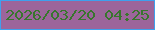 文字の大きさ：3、枠の色：3ea0ed、背景の色：9c659b、文字の色：38762d 無料ブログパーツのブログ時計