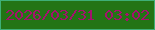 文字の大きさ：1、枠の色：3eaf77、背景の色：237415、文字の色：a5126d 無料ブログパーツのブログ時計