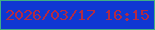 文字の大きさ：4、枠の色：3eb085、背景の色：0f38d2、文字の色：b32a43 無料ブログパーツのブログ時計