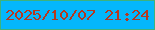 文字の大きさ：2、枠の色：3eb27c、背景の色：04b7fb、文字の色：b5381f 無料ブログパーツのブログ時計