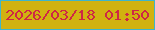 文字の大きさ：2、枠の色：3eb5cb、背景の色：d1b210、文字の色：ce2745 無料ブログパーツのブログ時計