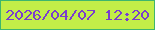文字の大きさ：4、枠の色：3eb66d、背景の色：c2ee48、文字の色：7a3dce 無料ブログパーツのブログ時計