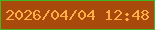 文字の大きさ：2、枠の色：3eb924、背景の色：a84a0c、文字の色：ffae46 無料ブログパーツのブログ時計