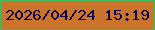 文字の大きさ：5、枠の色：3eba5b、背景の色：ca752b、文字の色：0f0447 無料ブログパーツのブログ時計