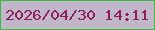 文字の大きさ：4、枠の色：3ebb41、背景の色：c1b6ca、文字の色：8e2056 無料ブログパーツのブログ時計