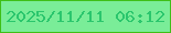文字の大きさ：2、枠の色：3ebf18、背景の色：7aed98、文字の色：2bc66d 無料ブログパーツのブログ時計