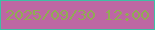 文字の大きさ：2、枠の色：3ebfa5、背景の色：bd67a3、文字の色：91ab54 無料ブログパーツのブログ時計