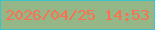 文字の大きさ：2、枠の色：3ec2ca、背景の色：95b788、文字の色：fa7151 無料ブログパーツのブログ時計