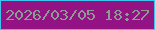 文字の大きさ：1、枠の色：3ec5ee、背景の色：931384、文字の色：8b9c95 無料ブログパーツのブログ時計