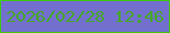 文字の大きさ：4、枠の色：3ec712、背景の色：726fce、文字の色：46a929 無料ブログパーツのブログ時計