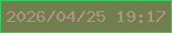 文字の大きさ：5、枠の色：3ec75f、背景の色：717e4d、文字の色：b09384 無料ブログパーツのブログ時計