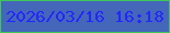 文字の大きさ：3、枠の色：3ec858、背景の色：4567b9、文字の色：2427fc 無料ブログパーツのブログ時計