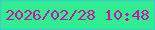 文字の大きさ：2、枠の色：3ecacc、背景の色：32ec92、文字の色：c118aa 無料ブログパーツのブログ時計