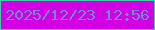 文字の大きさ：5、枠の色：3ecba9、背景の色：d200e2、文字の色：6f8bd6 無料ブログパーツのブログ時計
