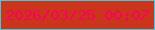 文字の大きさ：5、枠の色：3ecbe0、背景の色：cb351c、文字の色：f8025d 無料ブログパーツのブログ時計