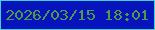 文字の大きさ：4、枠の色：3ed3d1、背景の色：0714be、文字の色：519a47 無料ブログパーツのブログ時計