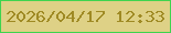 文字の大きさ：2、枠の色：3ed44e、背景の色：ded186、文字の色：9f8a24 無料ブログパーツのブログ時計