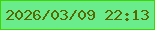 文字の大きさ：1、枠の色：3ed500、背景の色：6aeb8c、文字の色：586902 無料ブログパーツのブログ時計
