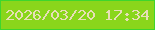 文字の大きさ：3、枠の色：3ed62d、背景の色：8ad61b、文字の色：e7dfb7 無料ブログパーツのブログ時計