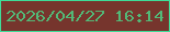 文字の大きさ：5、枠の色：3edc98、背景の色：76352d、文字の色：53b877 無料ブログパーツのブログ時計