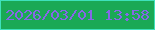 文字の大きさ：2、枠の色：3ee1bb、背景の色：1aa955、文字の色：8667e7 無料ブログパーツのブログ時計