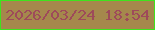 文字の大きさ：3、枠の色：3ee31d、背景の色：a5884c、文字の色：9e4a5a 無料ブログパーツのブログ時計