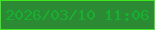 文字の大きさ：4、枠の色：3ee71e、背景の色：2c8a34、文字の色：17b131 無料ブログパーツのブログ時計