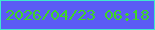 文字の大きさ：5、枠の色：3ee8cf、背景の色：5b5bf5、文字の色：3fd526 無料ブログパーツのブログ時計