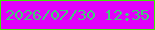 文字の大きさ：5、枠の色：3eeb04、背景の色：e101fb、文字の色：3fce77 無料ブログパーツのブログ時計