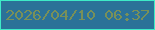 文字の大きさ：2、枠の色：3eebc7、背景の色：2b7298、文字の色：789059 無料ブログパーツのブログ時計